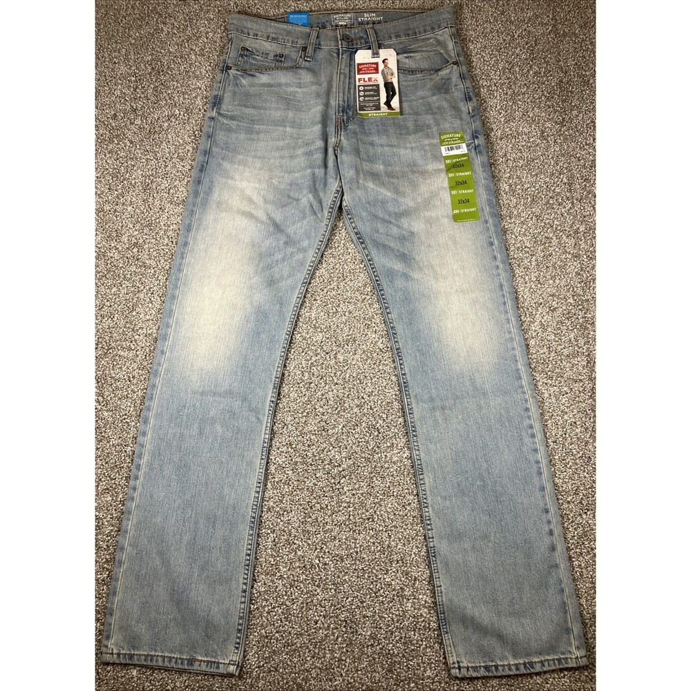 Levis Gold S51 Slim Straight Flex Jeans Irregular Size 32x34 Mens NWT